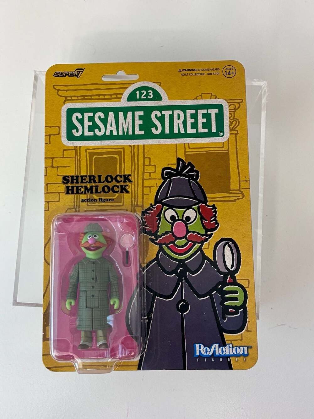 Super7 Sesame Street ReAction Figure Sherlock Hemlock Wave 2 Action Figure